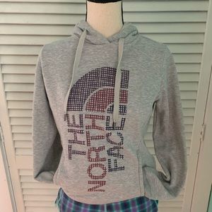 Gray hooded sweatshirt